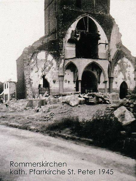 Katholische Kirche St. Peter 1945<br />
<br />
Quelle Facebook