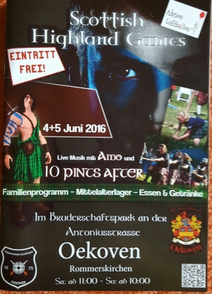 Highland Games Oekoven. 4 & 5 Juni 2016.