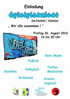 Spielplatzfest - Spielplatz Frixheim am Fronhof