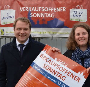 Bürgermeister Dr. Martin Mertens und Rommerskirchener Unternehmer laden zum verkaufsoffenen Sonntag am 1. Advent, den 3. Dezember ein