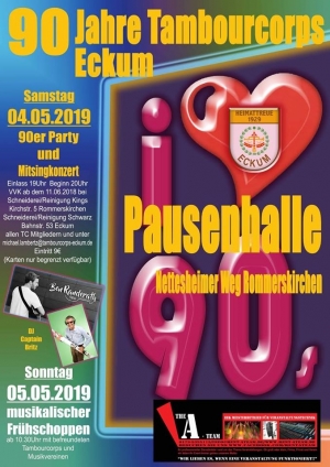 90 Jahre Tambourcorps Eckum 90er Party und Mitsing Konzert