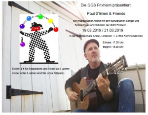 Konzert mit Paul O´Brien und Kindern der GGS Frixheim