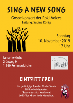 Sing a new Song - Gospelkonzert der Roki-Voices am 10.11.2019