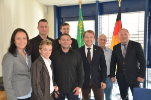 Empfang der Nationalmannschaft im Rommerskirchener Rathaus