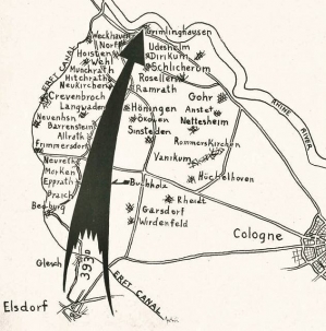 Karte der US Truppen von 1945