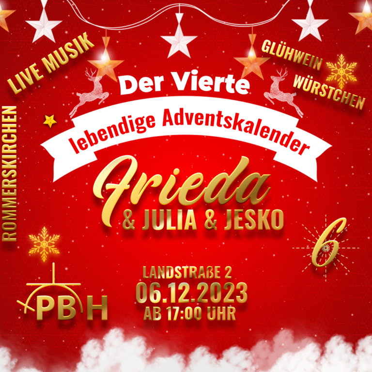 6. Dezember – der lebendige Adventskalender öffnet sein Fenster bei Frieda, Julia und Jesko