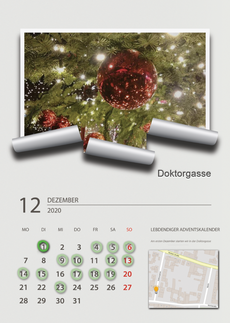 Erster Dezember 2020 (01.12.2020) – Lebendiger Adventskalender – Erstes Fenster