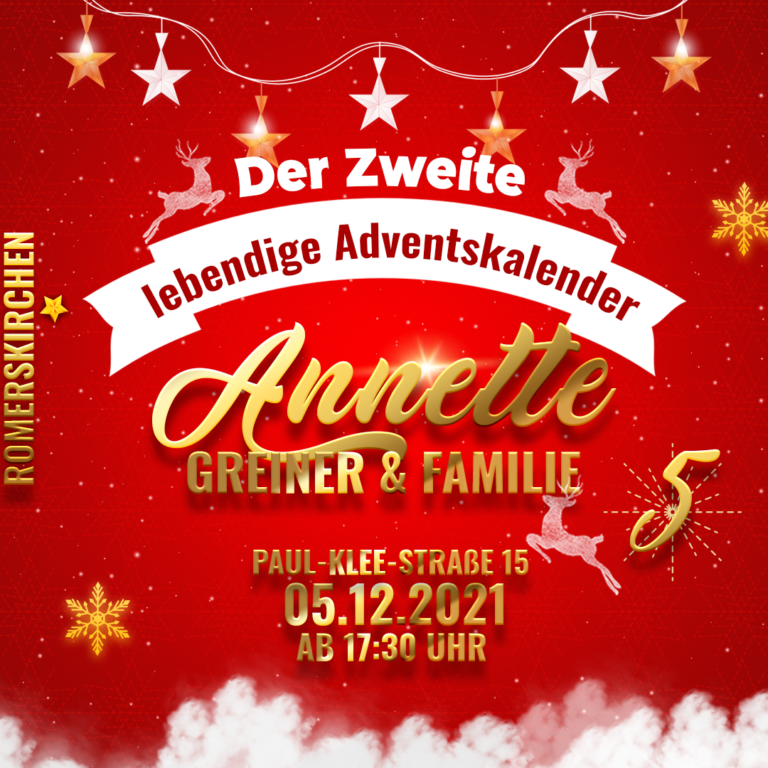 Der zweite Lebendige Adventskalender: Am Sonntag öffnet sich das Türchen bei Annette Greiner & Familie in Roki