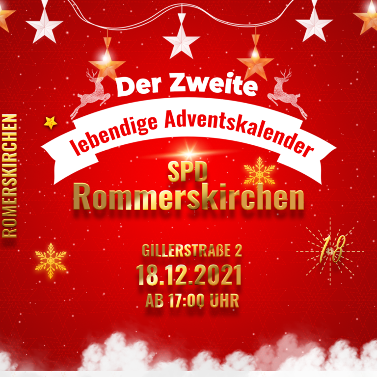 Der zweite Lebendige Adventskalender: Samstag ab 17:00 bei der SPD Rommerskirchen in der Giller Straße