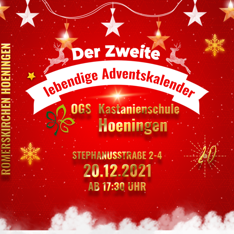 Der zweite Lebendige Adventskalender: Am heutigen Montag öffnet die OGS der Kastanienschule Hoeningen ihr Fenster