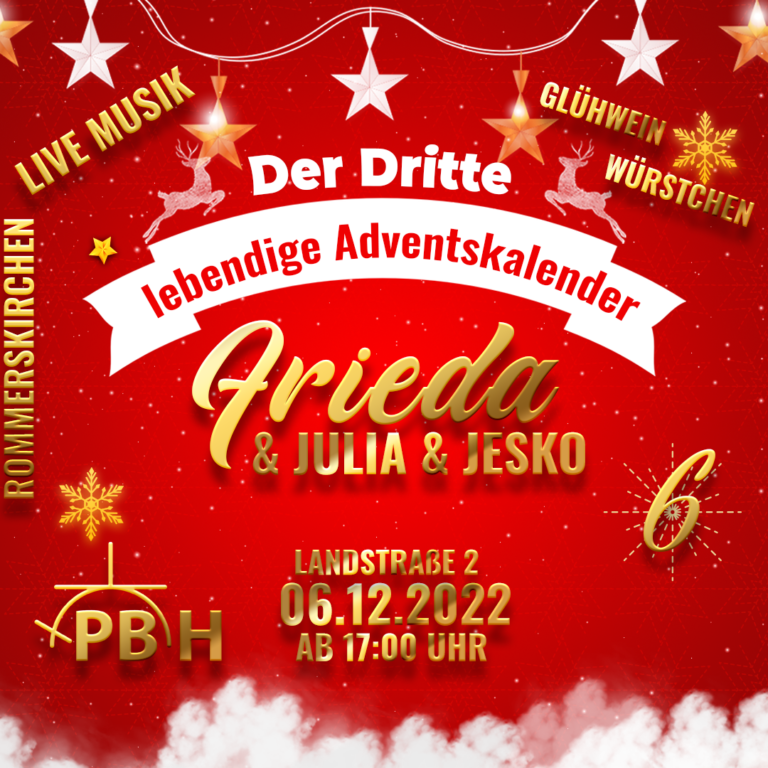 Lebendiger Adventskalender Rommerskirchen am 6.Dezember in Oekoven ab 17:00  Uhr – mit Glühwein, Würstchen und Live Musik