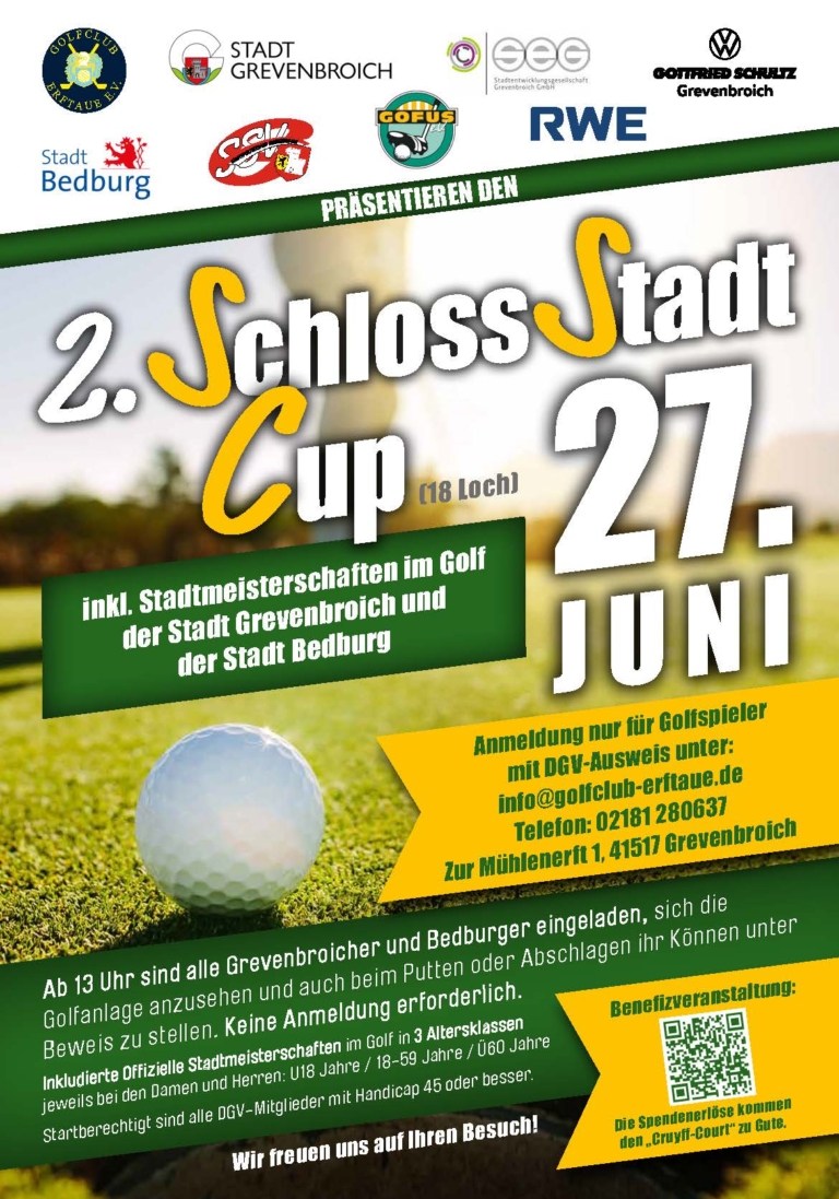 2. SchlossStadtCup verbindet Golf, Stadtmeisterschaften und Benefizgedanken