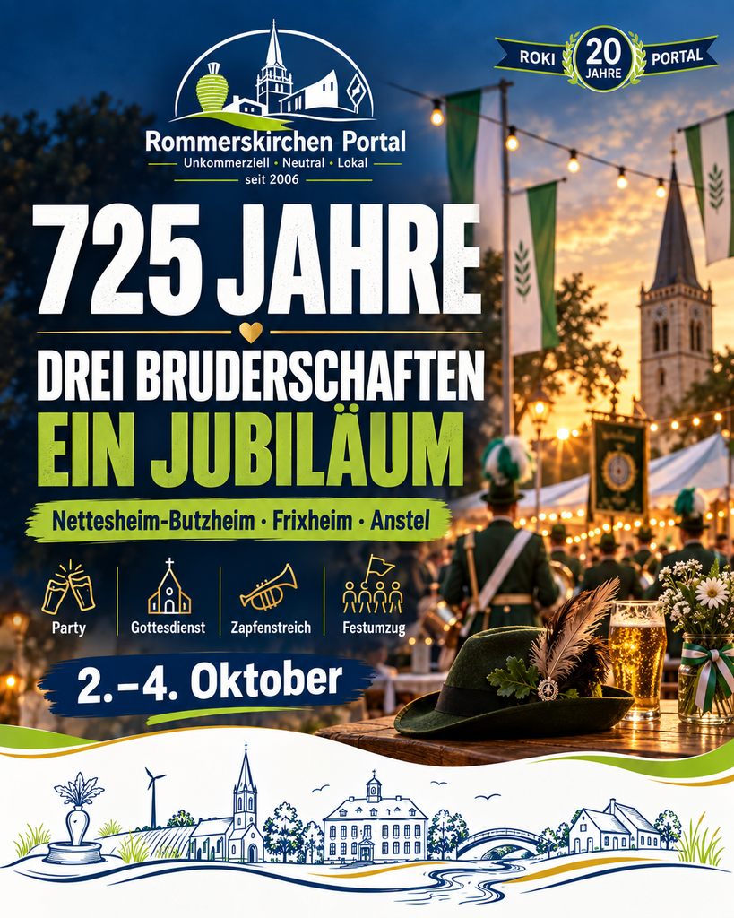 Drei St. Sebastianus-Schützenbruderschaften feiern gemeinsam ihr 725-Jahr-Jubiläum Drei St. Sebastianus-Schützenbruderschaften feiern gemeinsam ihr 725-Jahr-Jubiläum