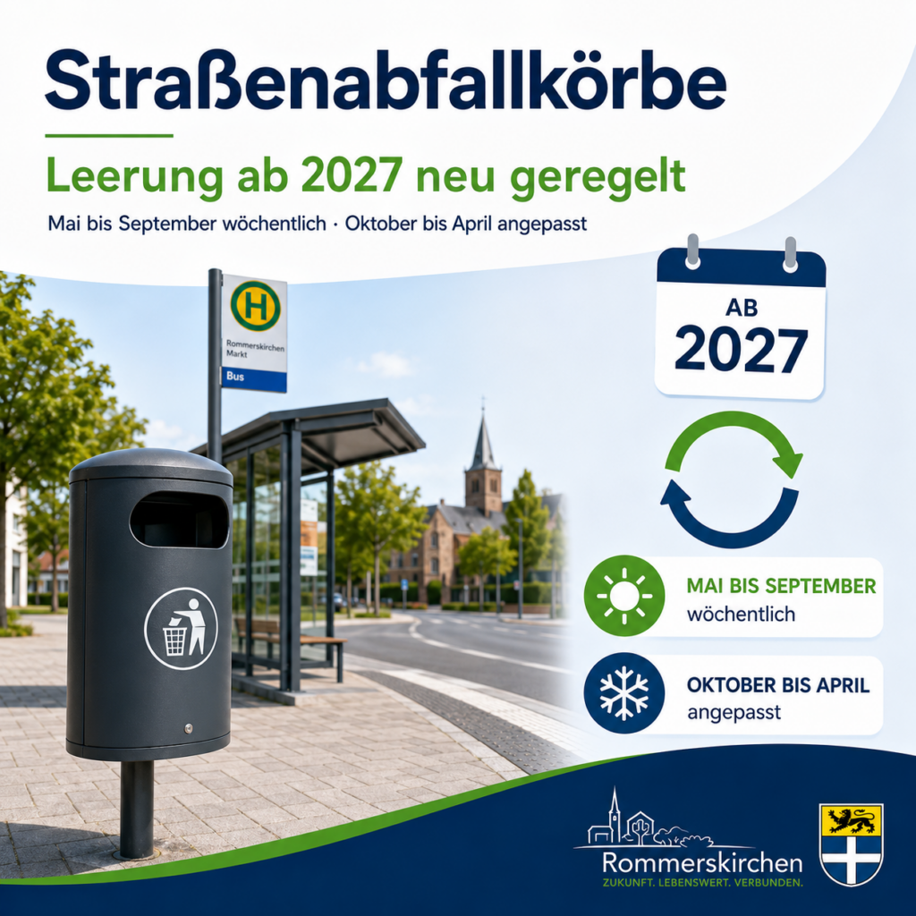 Neue Regelung für Straßenabfallkörbe ab 2027 Neue Regelung für Straßenabfallkörbe ab 2027