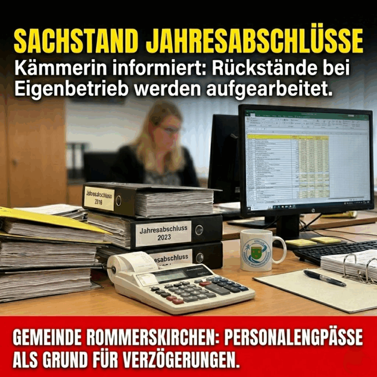 Gemeinde Rommerskirchen – Sachstand zu den Jahresabschlüssen