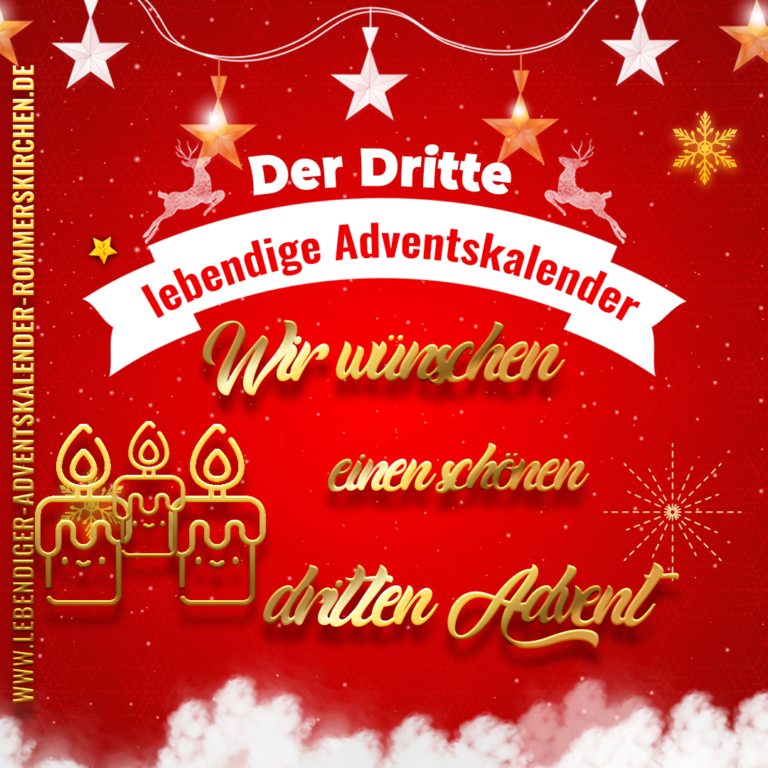 Wir wünschen einen schönen dritten Advent