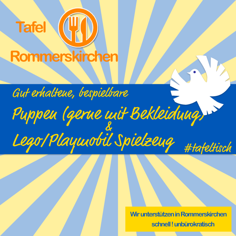 Tafeltisch Rommerskirchen – Spendenaufruf “Puppen und Spielzeug”