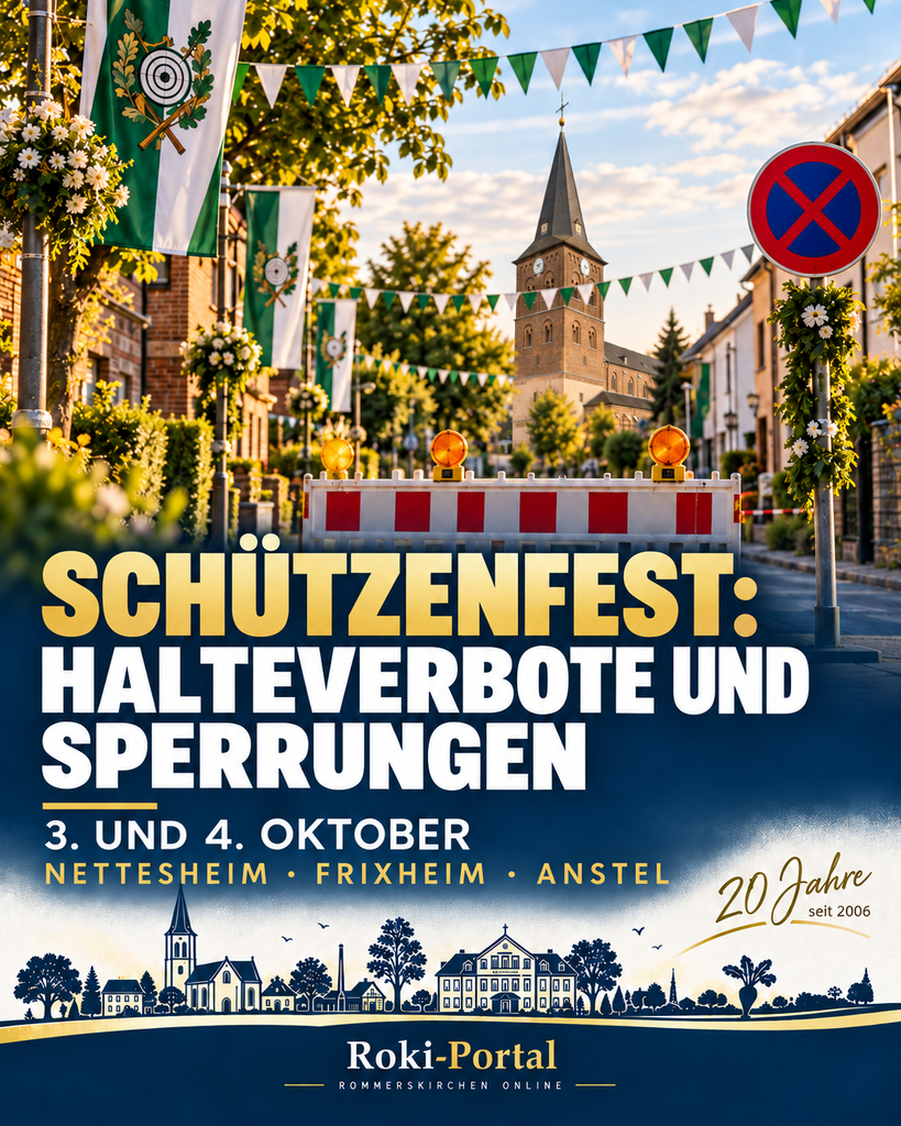 Verkehrsregelungen zum Schützenfest in Nettesheim Verkehrsregelungen zum Schützenfest in Nettesheim