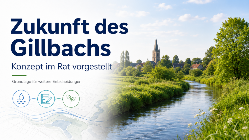 Gillbach-Konzept im Rat vorgestellt – Grundlage für weitere Entscheidungen Gillbach-Konzept im Rat vorgestellt – Grundlage für weitere Entscheidungen