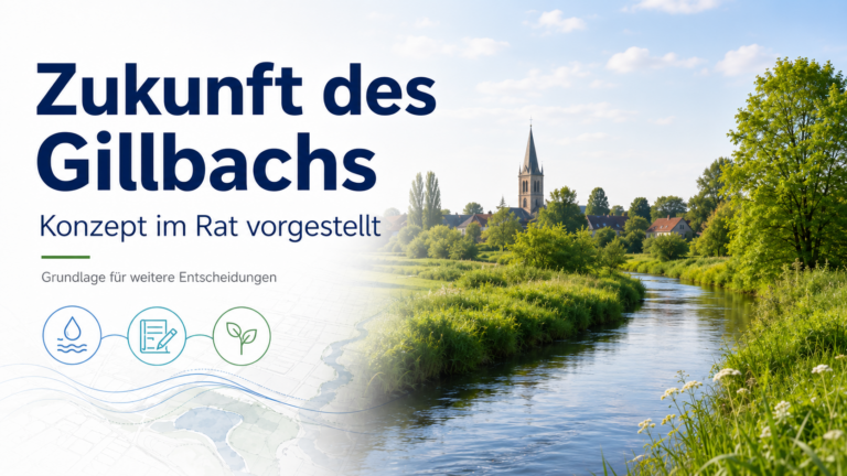 Gillbach-Konzept im Rat vorgestellt – Grundlage für weitere Entscheidungen