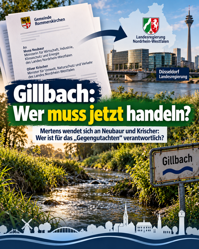Mertens wendet sich an Neubaur und Krischer: Wer ist für das „Gegengutachten“ verantwortlich? Mertens wendet sich an Neubaur und Krischer: Wer ist für das „Gegengutachten“ verantwortlich?