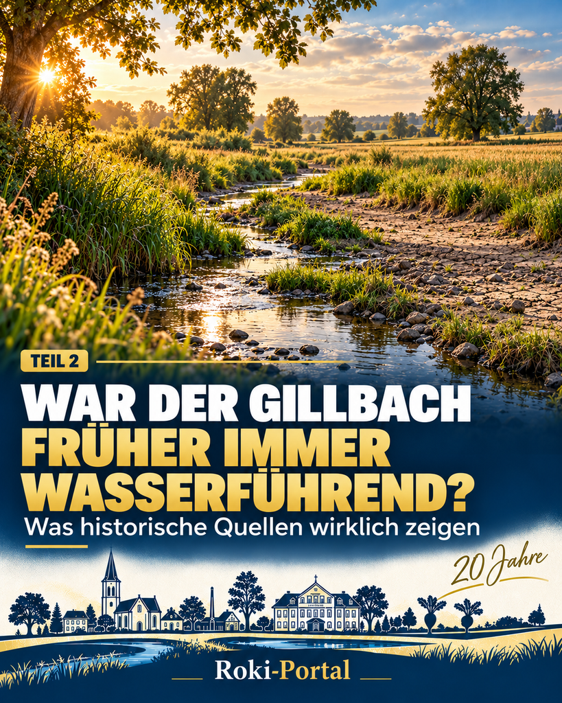 War der Gillbach früher immer ein fließender Bach? War der Gillbach früher immer ein fließender Bach?