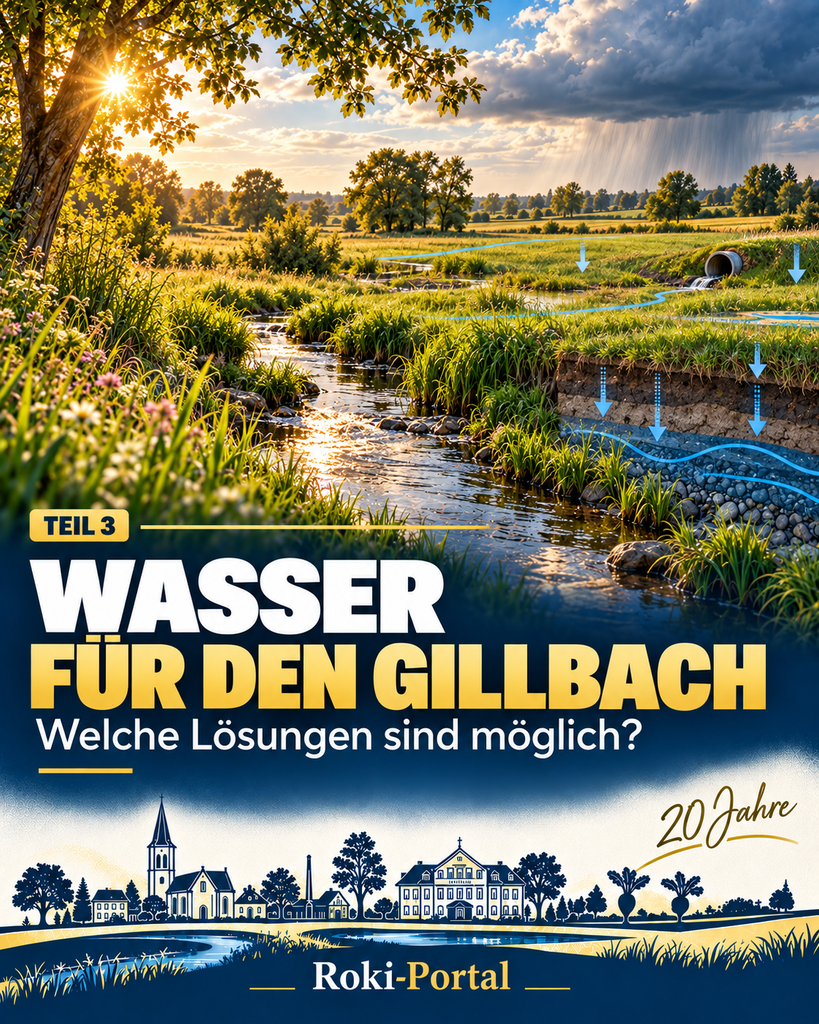 Wasser für den Gillbach: Welche Lösungen sind möglich – und wer müsste sie umsetzen? Wasser für den Gillbach: Welche Lösungen sind möglich – und wer müsste sie umsetzen?