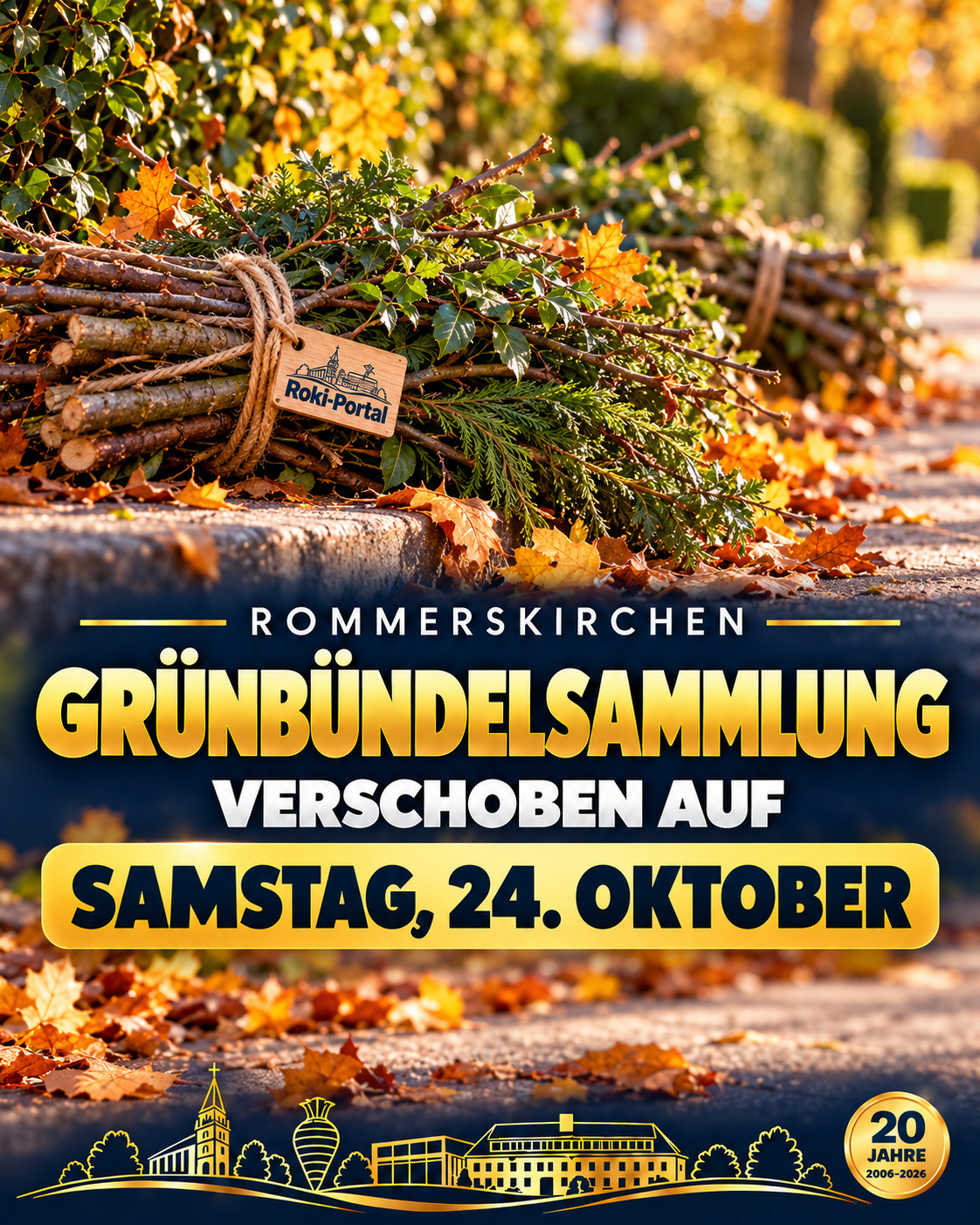 Grünbündelsammlung wird auf Samstag verschoben Grünbündelsammlung wird auf Samstag verschoben