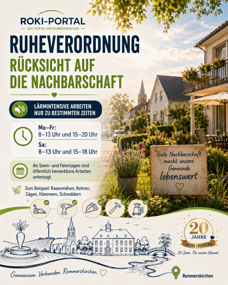 Ruheverordnung – Rücksicht auf die Nachbarschaft