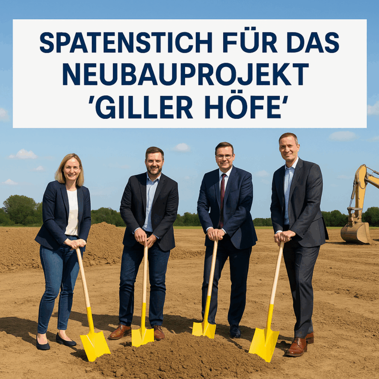 Spatenstich für das Neubauprojekt „Giller Höfe“ am Mittwoch, 10. September 2025, 12:00 Uhr