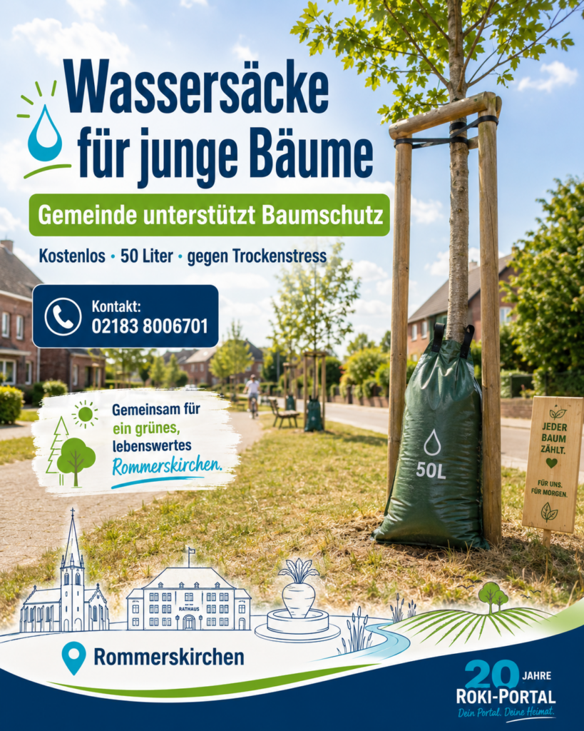 Gemeinde bietet weiterhin Wassersäcke zum Baumschutz an Gemeinde bietet weiterhin Wassersäcke zum Baumschutz an