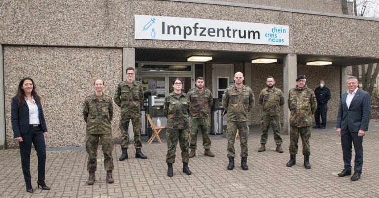 Impfzentrum: Kreis verabschiedete Bundeswehr-Angehörige mit großem Dank