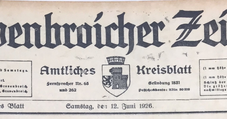 Geschichte vor Ort: Themenabend rund um die Grevenbroicher Zeitung