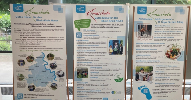 Wanderausstellung „Gutes Klima für den Rhein-Kreis Neuss“ in der Stadtbibliothek Meerbusch