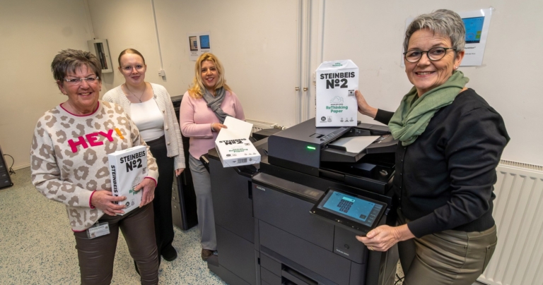 BBZ Weingartstraße stellt vollständig auf Recyclingpapier mit „Blauem Engel“ um