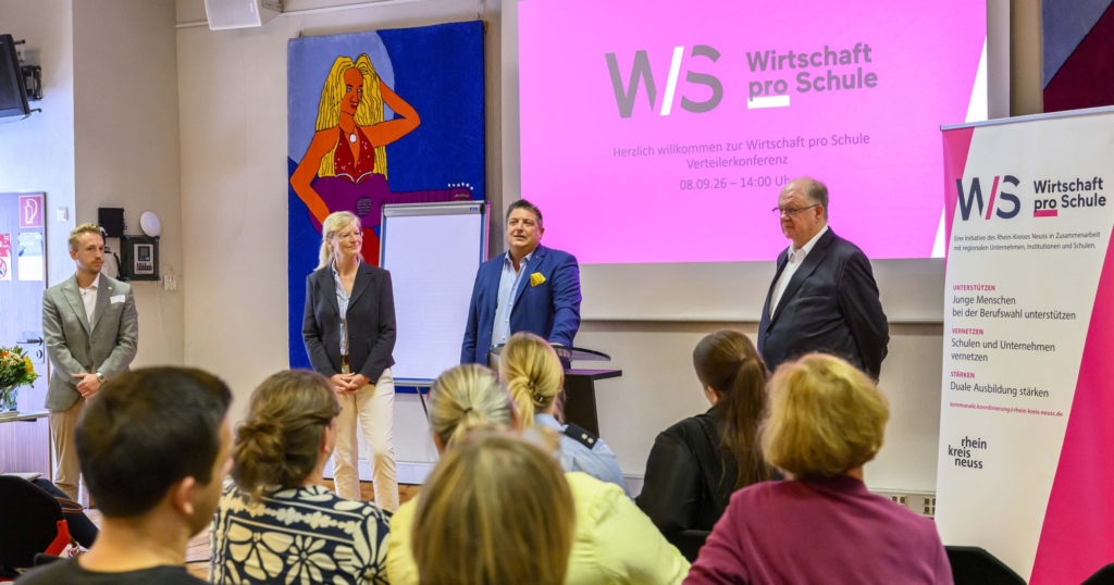 Rhein-Kreis Neuss: „Wirtschaft pro Schule“ bringt Schulen und Unternehmen zusammen Rhein-Kreis Neuss: „Wirtschaft pro Schule“ bringt Schulen und Unternehmen zusammen