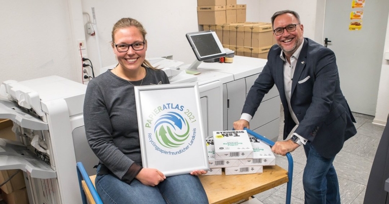 „Papieratlas“: Rhein-Kreis Neuss als recyclingpapierfreundlicher Landkreis ausgezeichnet