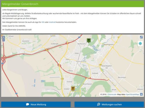 Bürgerservice leicht gemacht: Startschuss für den neuen Mängelmelder