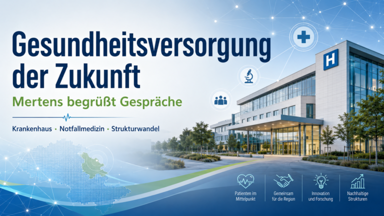 Martin Mertens begrüßt Zukunftsgespräche zur Gesundheitsversorgung: „Krankenhaus, Notfallmedizin und Strukturwandel gemeinsam denken“