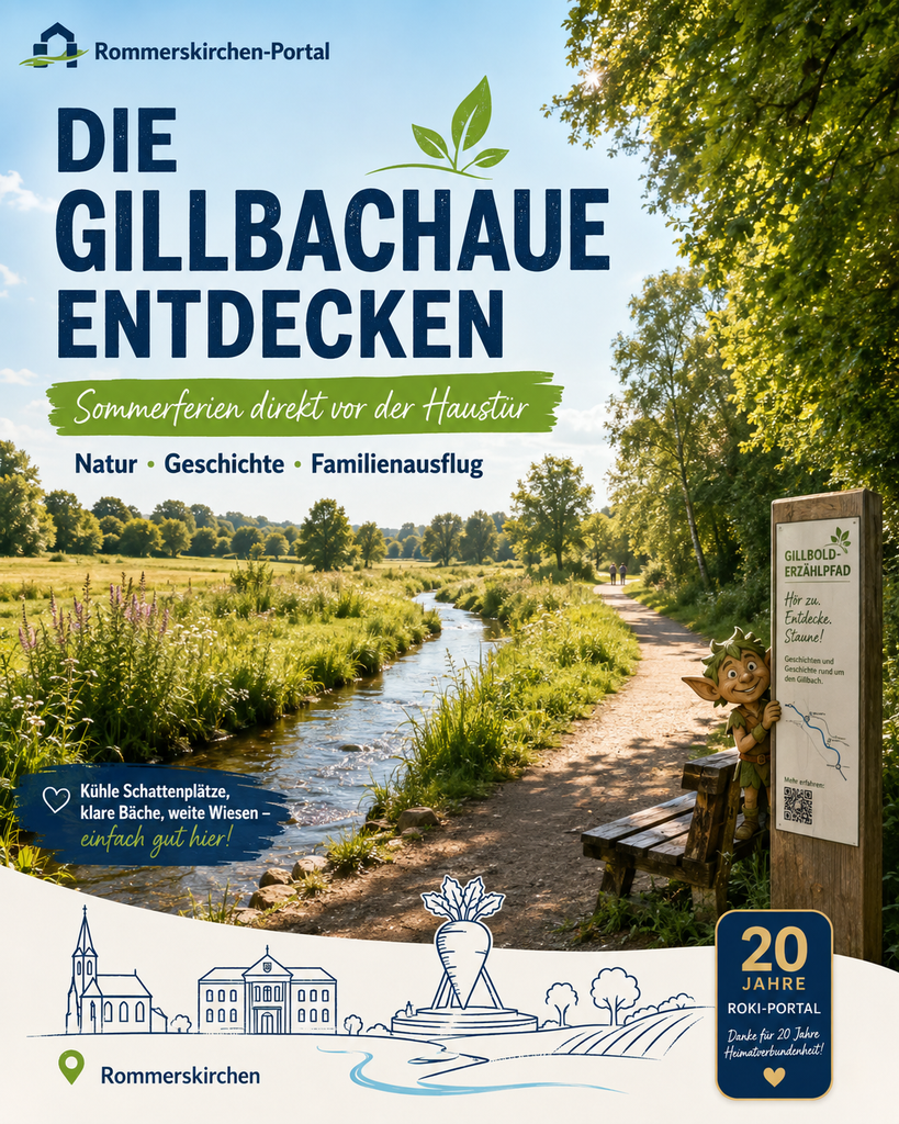 Sommerferien zu Hause? Dann entdecken Sie den Gillbach neu! Sommerferien zu Hause? Dann entdecken Sie den Gillbach neu!