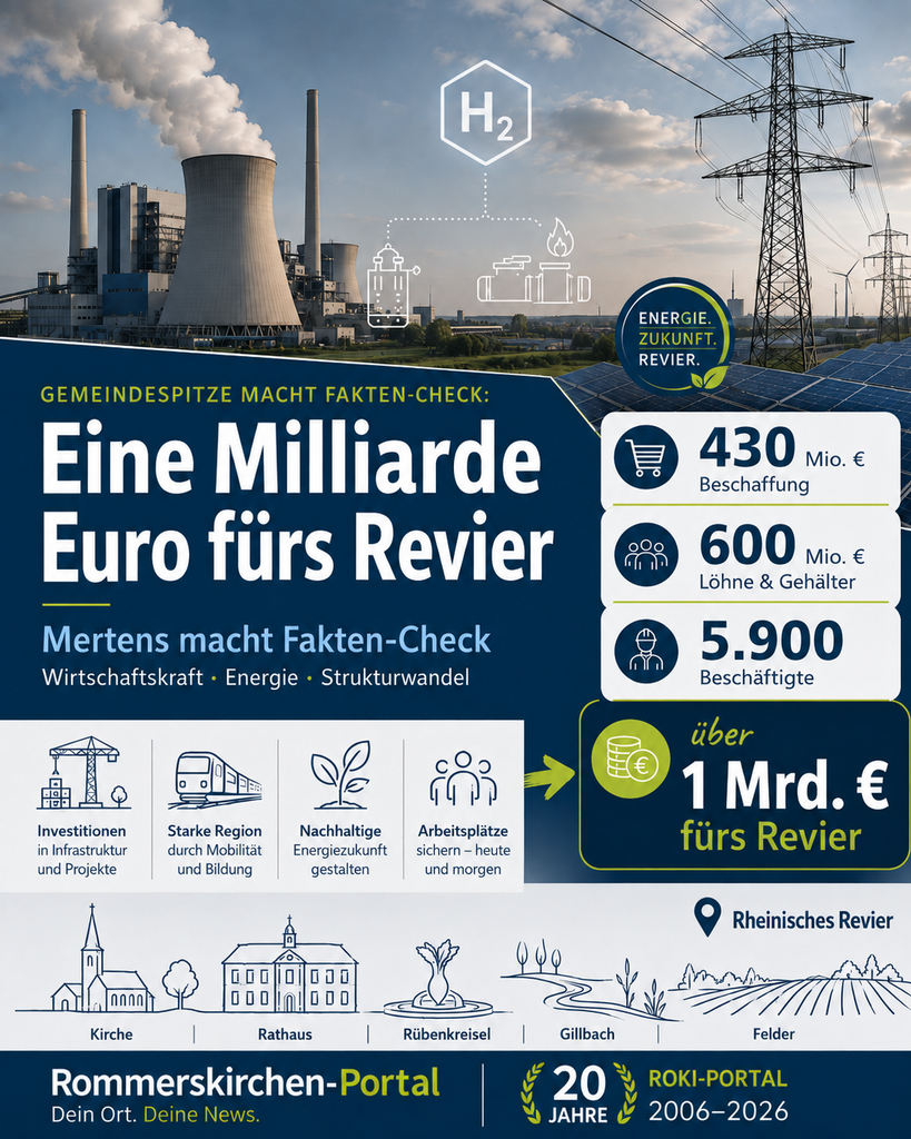 Gemeindespitze macht Fakten-Check: Eine Milliarde Euro fürs Revier Gemeindespitze macht Fakten-Check: Eine Milliarde Euro fürs Revier