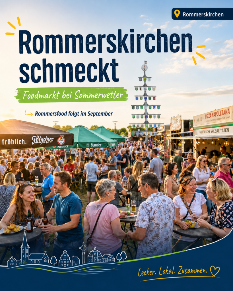 Zweite Auflage „Rommerskirchen schmeckt“ – künftig kooperiert Wirtschaftsbüro auch bei „Rommersfood“ mit Veranstalter Marc Pesch Zweite Auflage „Rommerskirchen schmeckt“ – künftig kooperiert Wirtschaftsbüro auch bei „Rommersfood“ mit Veranstalter Marc Pesch