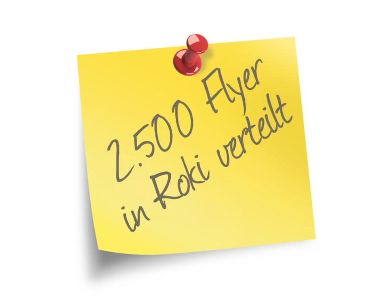 2.500 Flyer in die Rommerskirchener Haushalte verteilt