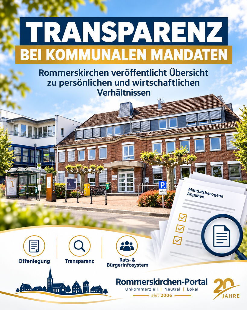 Wer sitzt im Rommerskirchener Rat – und welche weiteren Funktionen gibt es? Wer sitzt im Rommerskirchener Rat – und welche weiteren Funktionen gibt es?